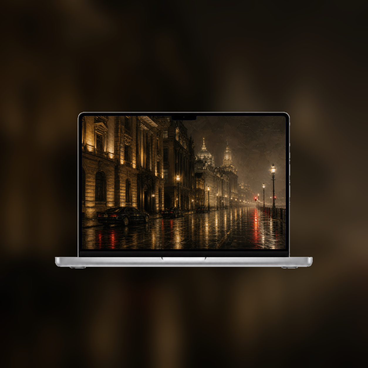 THE BUND AT 2 AM displayed on a MacBook