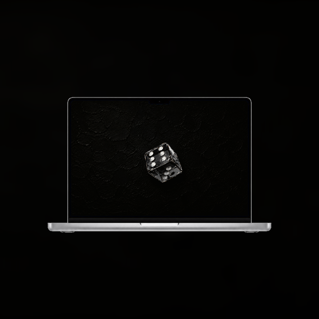 ROLL THE DIE displayed on a MacBook